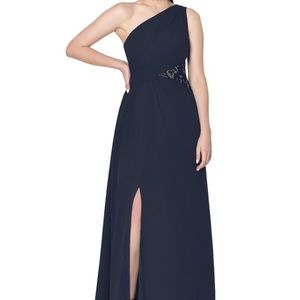 Azazie Navy Bridesmaid Dress Size 8